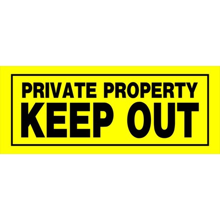 Hillman Private Property Keep Out, Plastic, 0.06 in x 14 in 841804